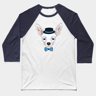 dog Chihuahua breed in hat and bow tie Baseball T-Shirt